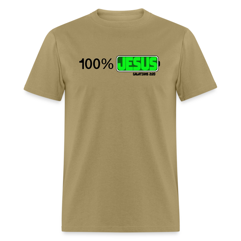 100% Jesus - khaki