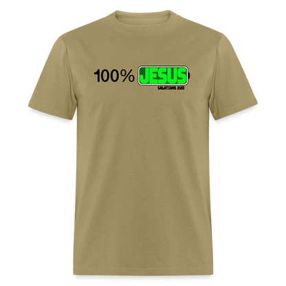 100% Jesus - khaki