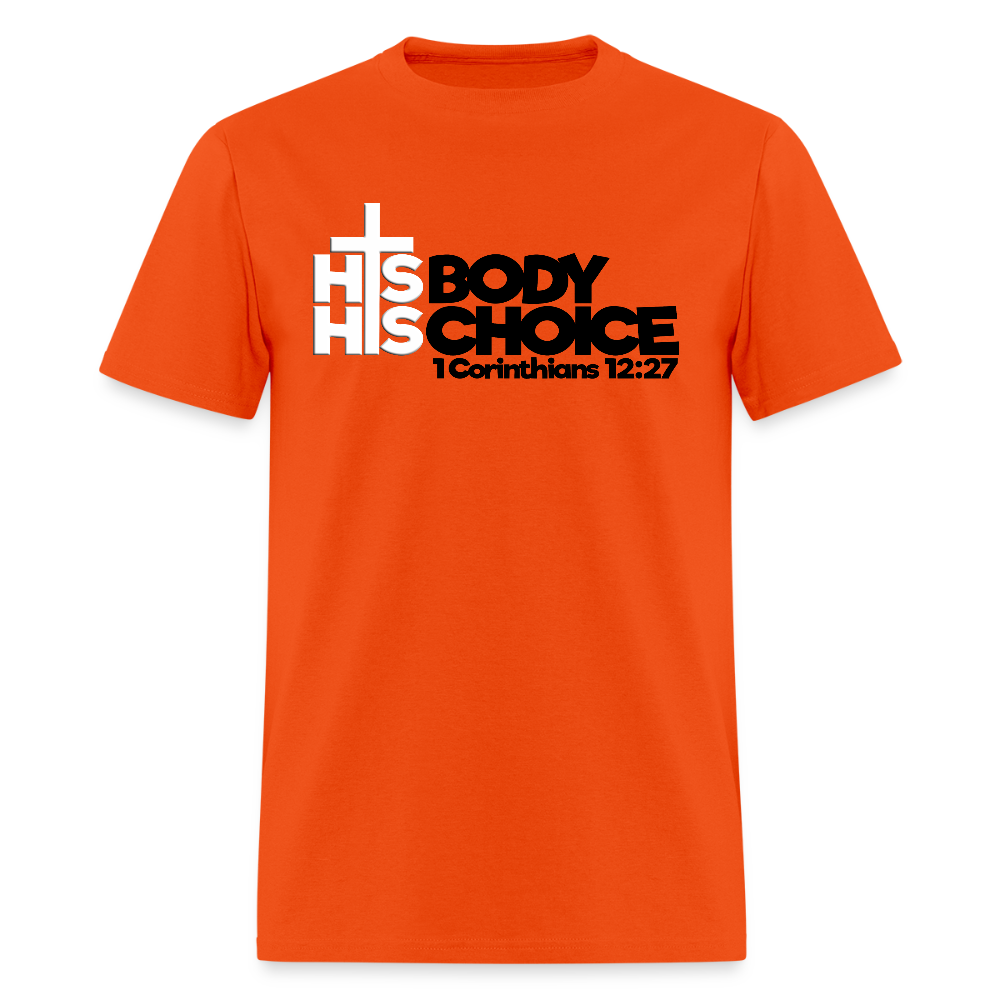 His Body His Choice - orange