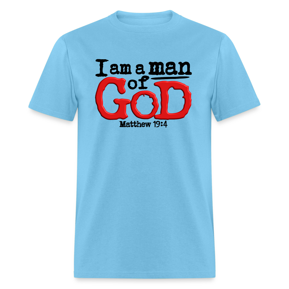 I Am a Man of God - aquatic blue