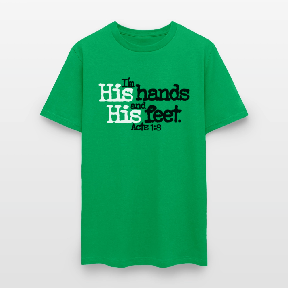 I'm His Hands His Feet - bright green