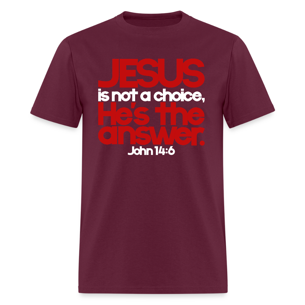 Jesus Is the Answer - burgundy