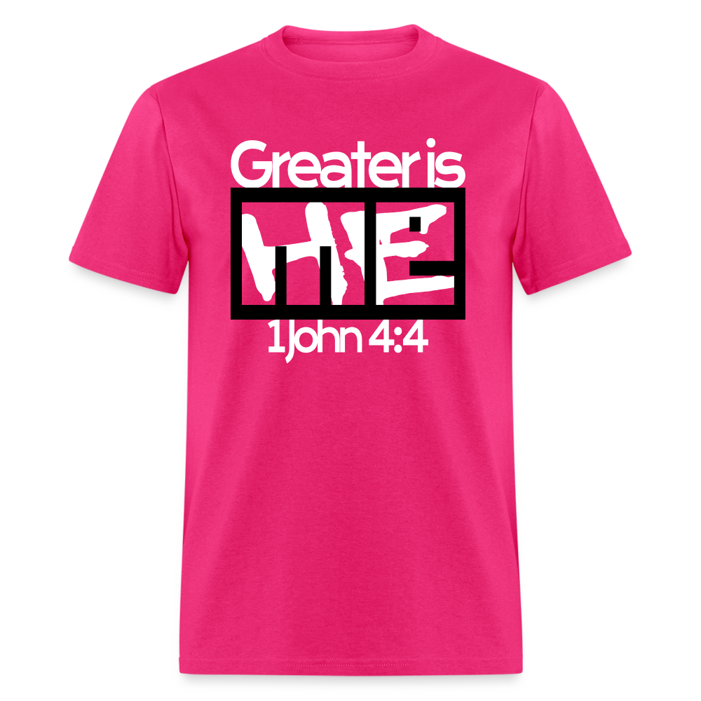 Greater is He in Me - fuchsia