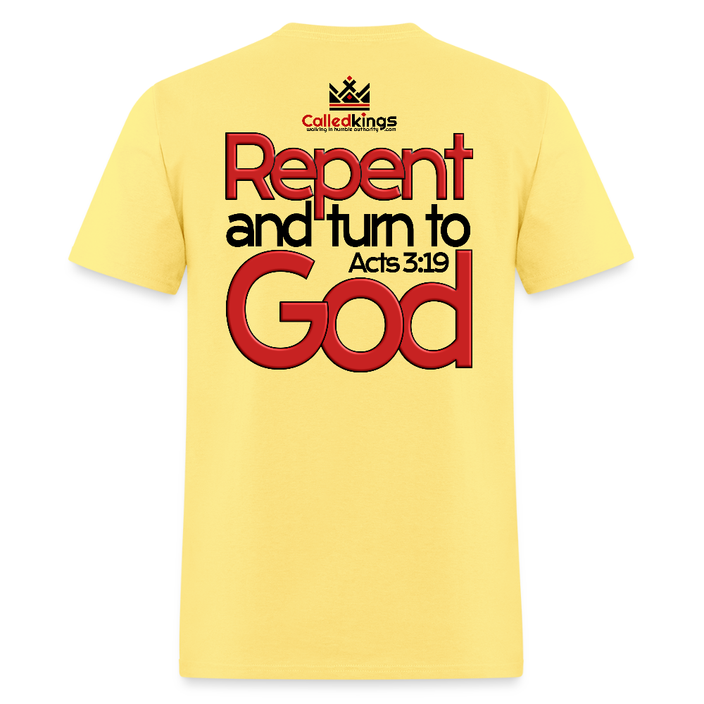 WTBSF? Repent and Turn to God - cornsilk