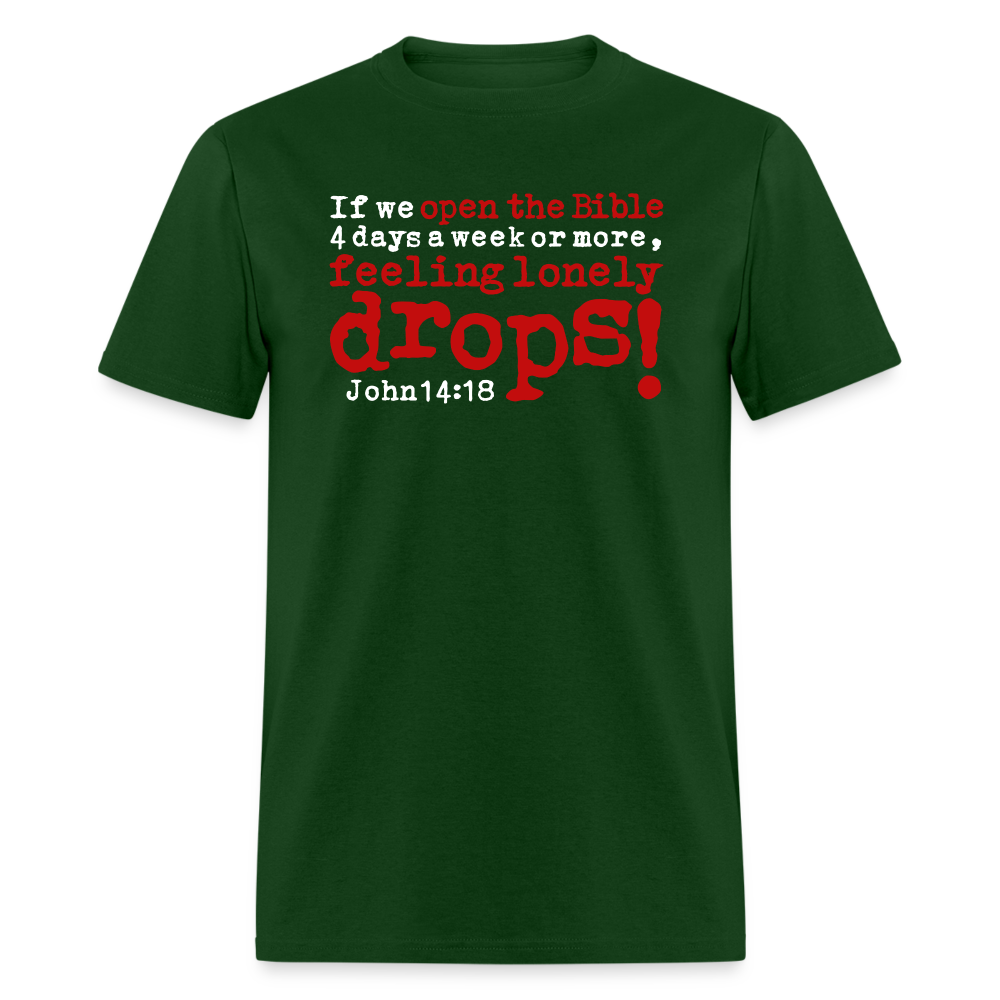 Open Bible Lonely Drops - forest green