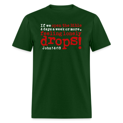 Open Bible Lonely Drops - forest green