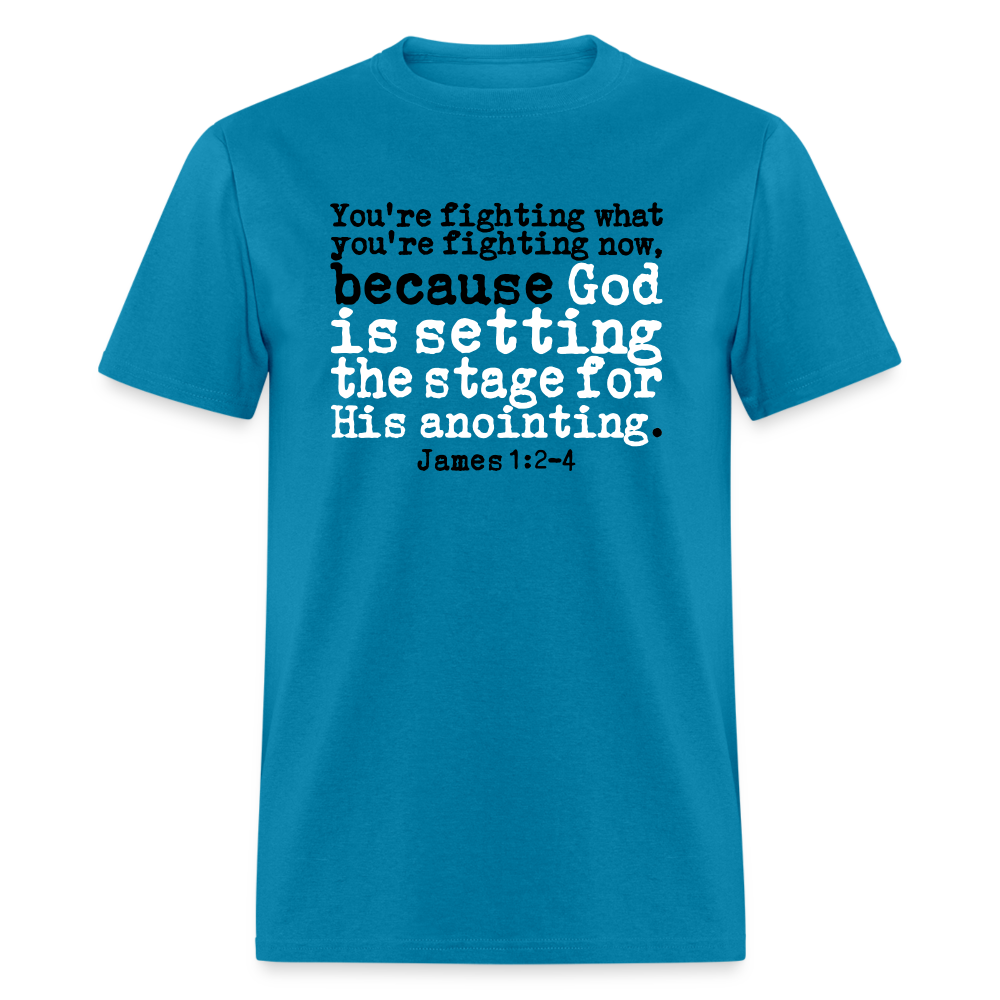 God is Setting the Stage - turquoise