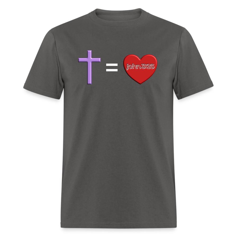 Cross = Love - charcoal