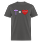 Cross = Love - charcoal