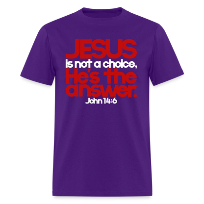 Jesus Is the Answer - purple
