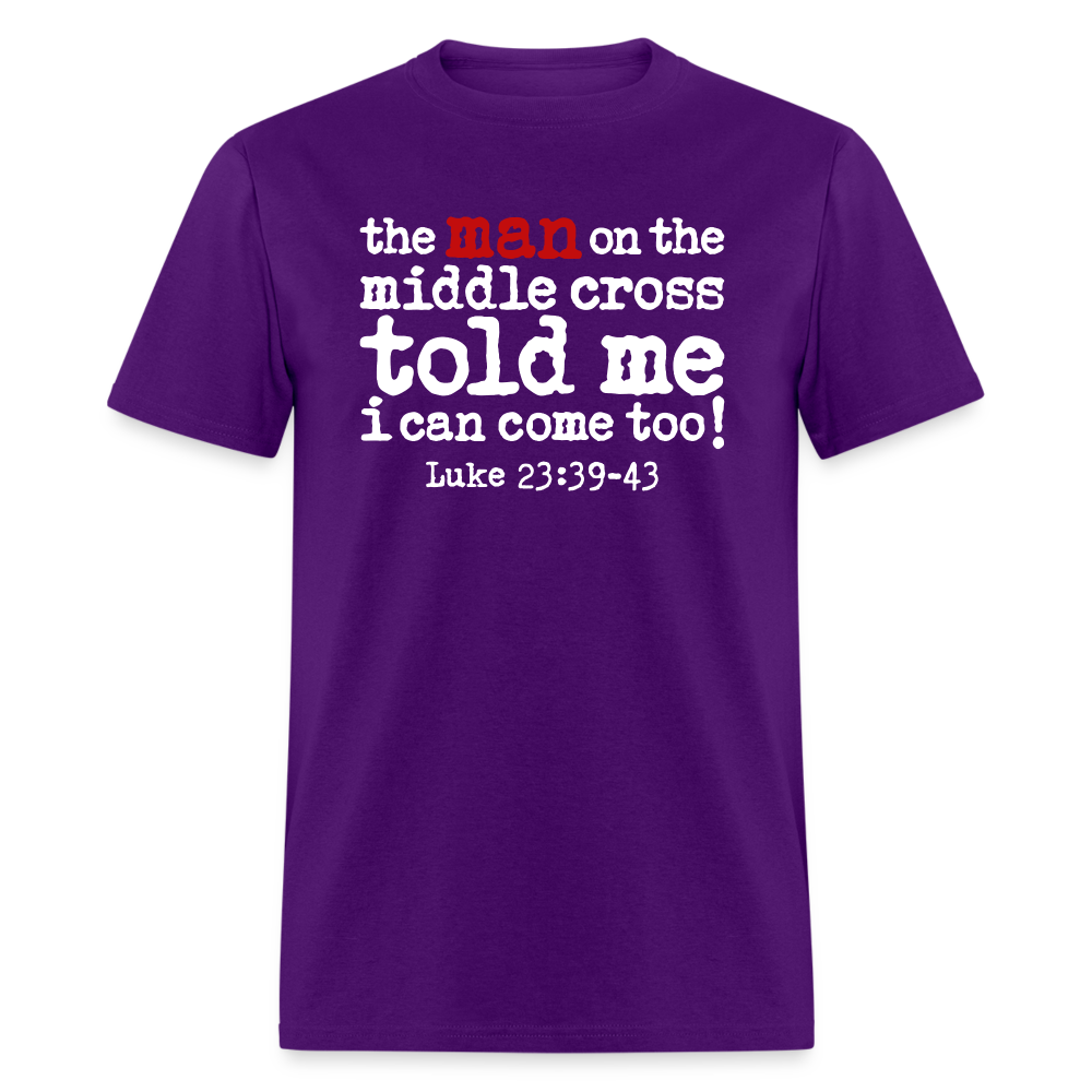 Man on the Middle Cross - purple