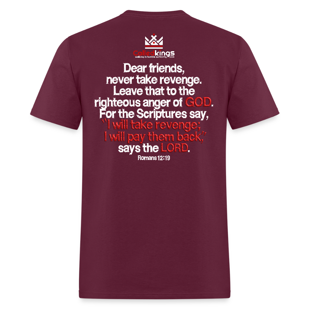 Vengeance is Mine Says the Lord - burgundy