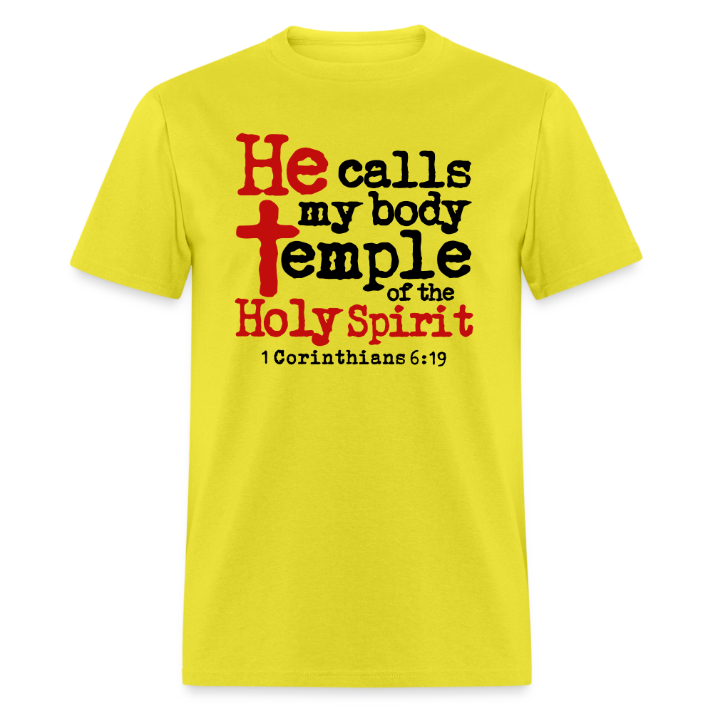 He Calls My Body Temple - yellow
