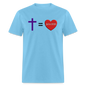 Cross = Love - aquatic blue
