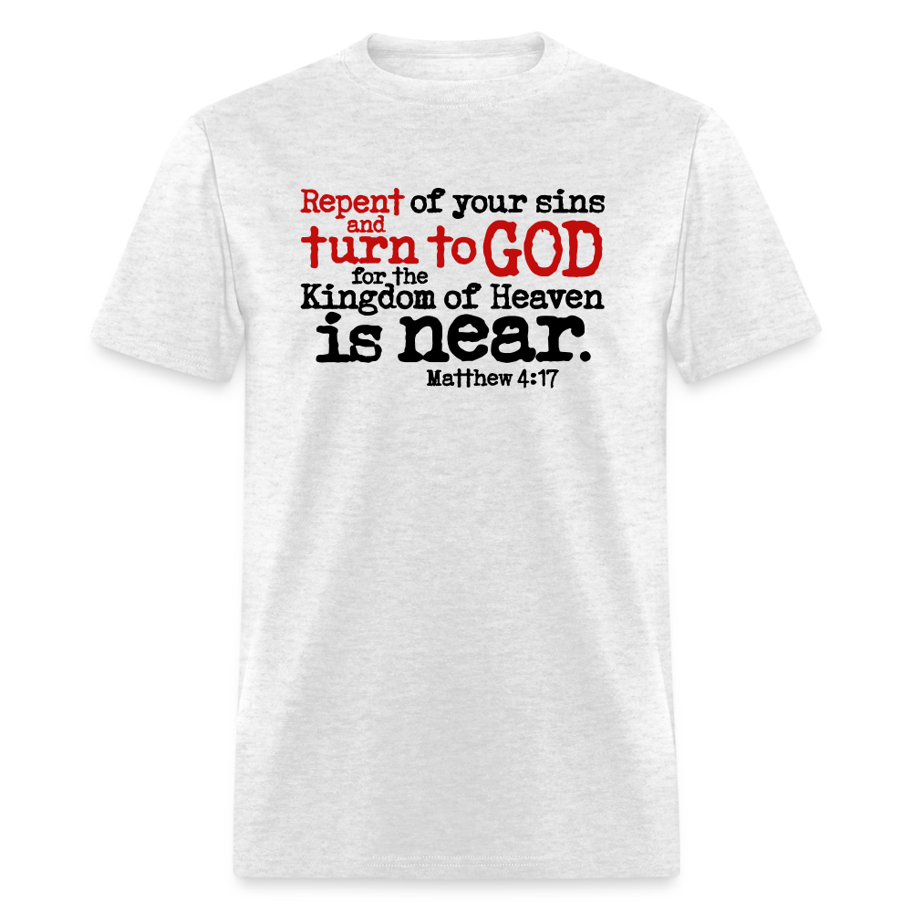 Repeat and Turn to God - light heather gray