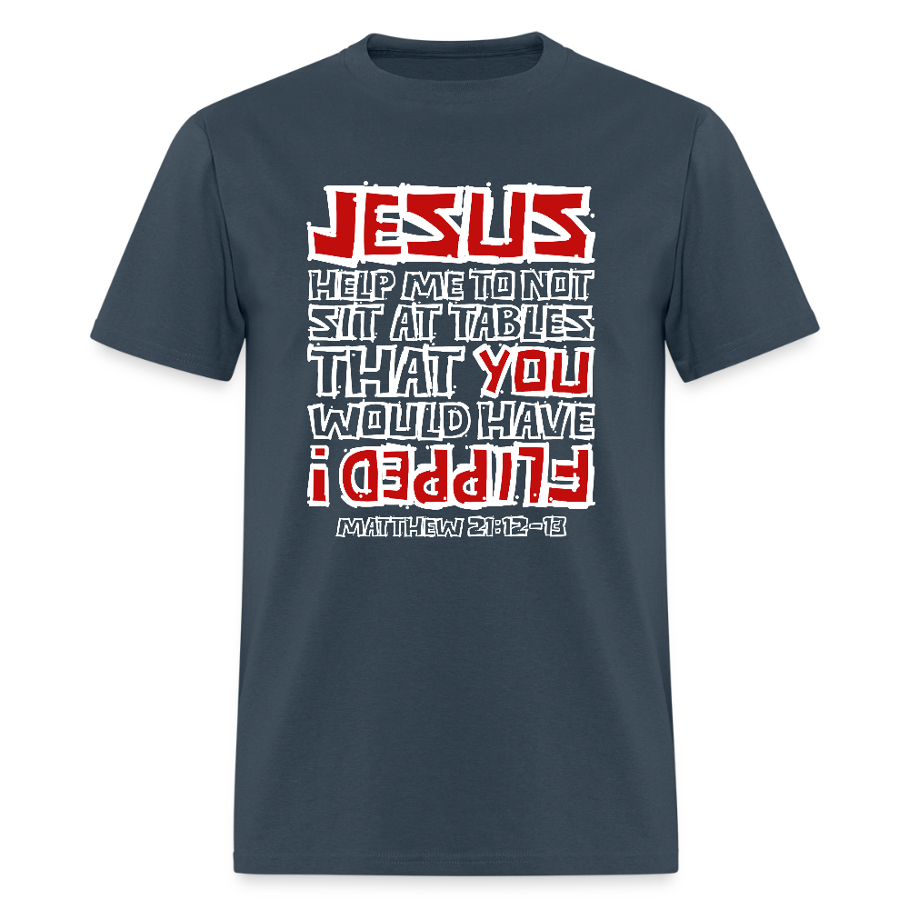 Jesus Flipped -  blue dusk