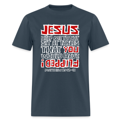 Jesus Flipped -  blue dusk