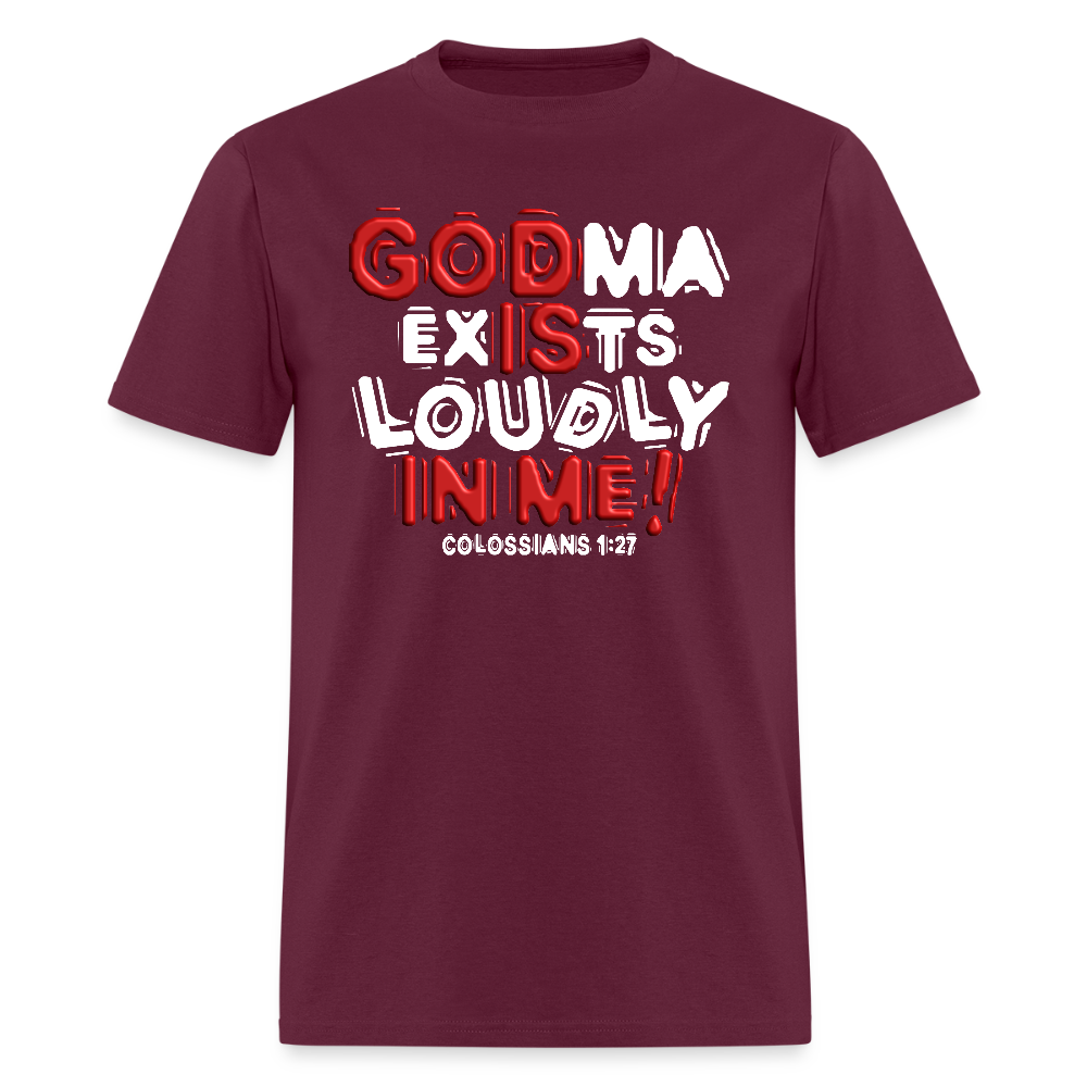 Godma Exists Loudly In Me - burgundy
