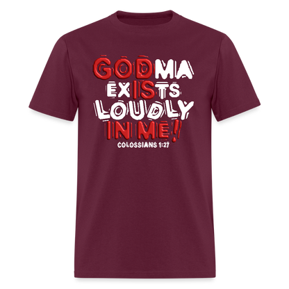 Godma Exists Loudly In Me - burgundy