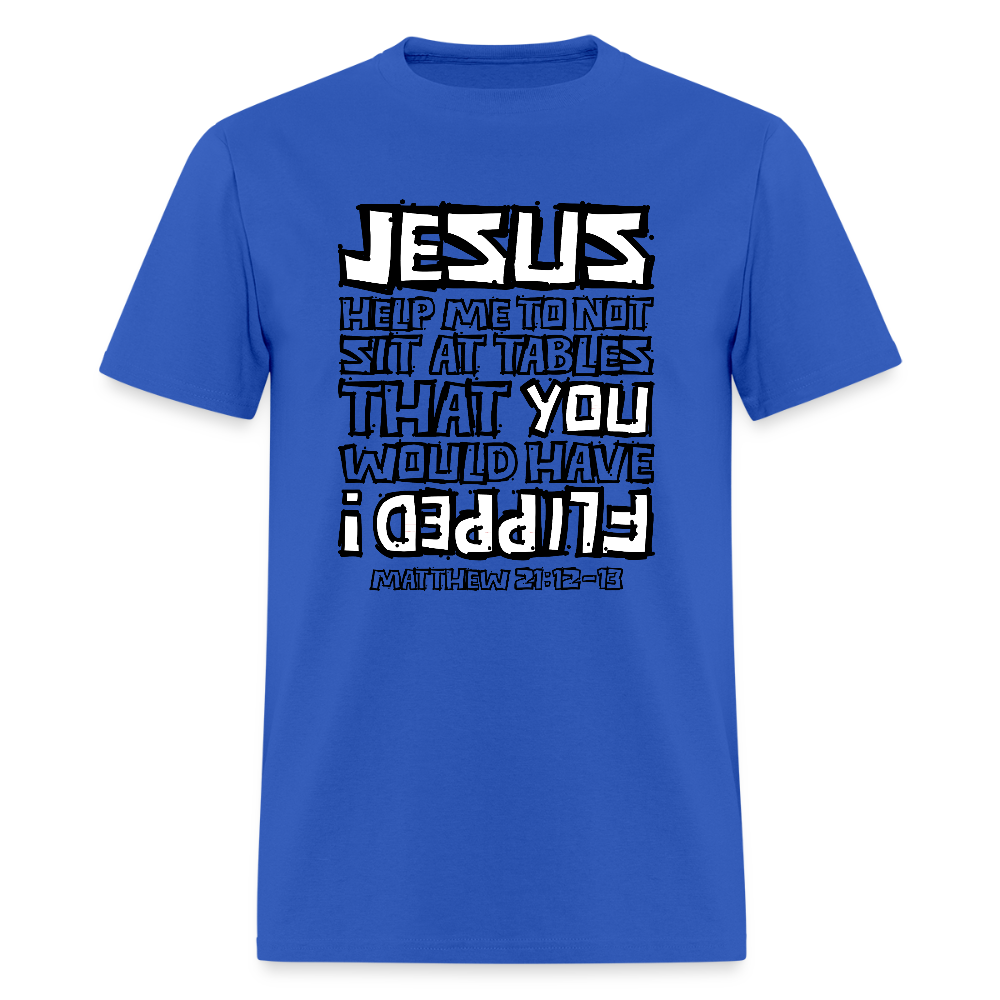 Jesus Flipped - royal blue