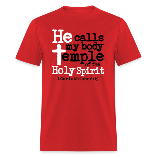 He Calls My Body Temple - red