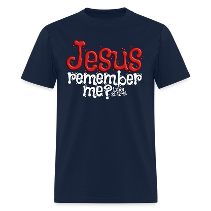 Jesus Remember me - navy