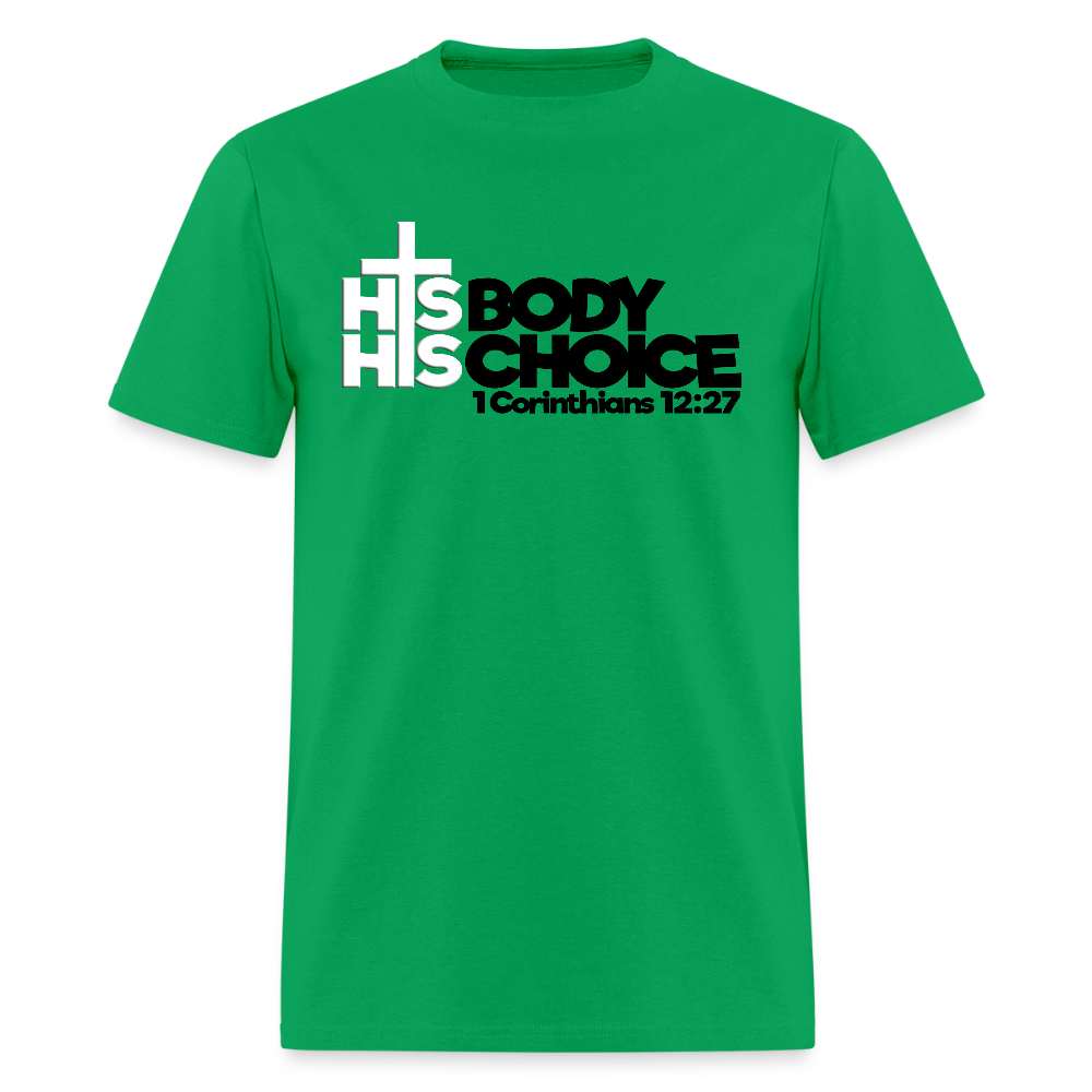 His Body His Choice - bright green