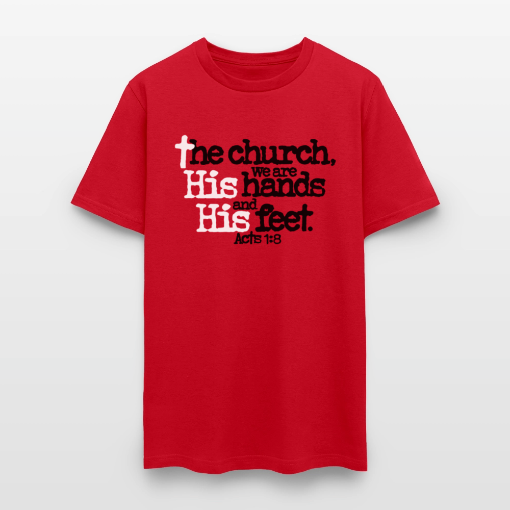 Church His Hands His Feet - red