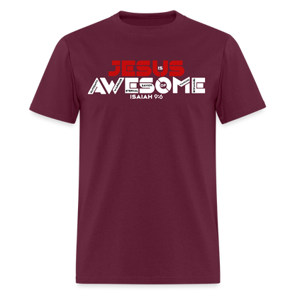 Jesus is Awesome - burgundy