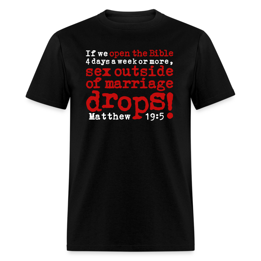 Open Bible Sex Outside of Marriage Drops - black