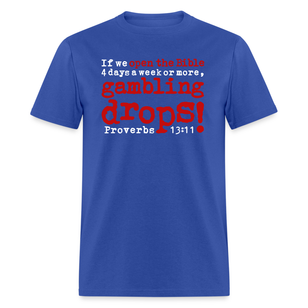 Open Bible Gambling Drops - royal blue