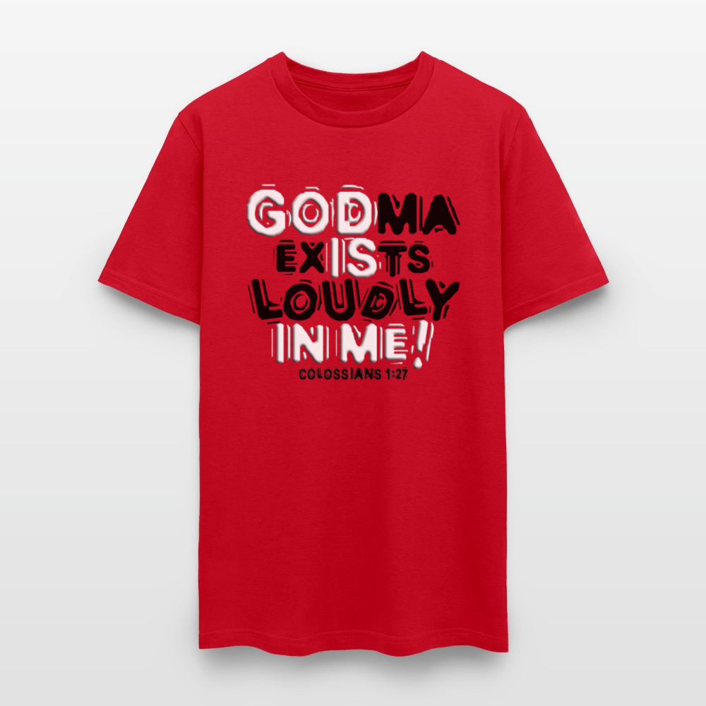 Godma Exixts Loudly In Me - red