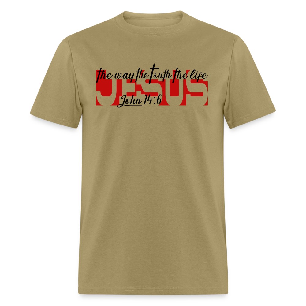 Jesus the Way Truth Life - khaki