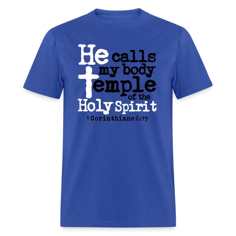 He Calls My Body Temple - royal blue