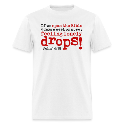 Open Bible Lonely Drops - white
