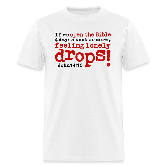 Open Bible Lonely Drops - white