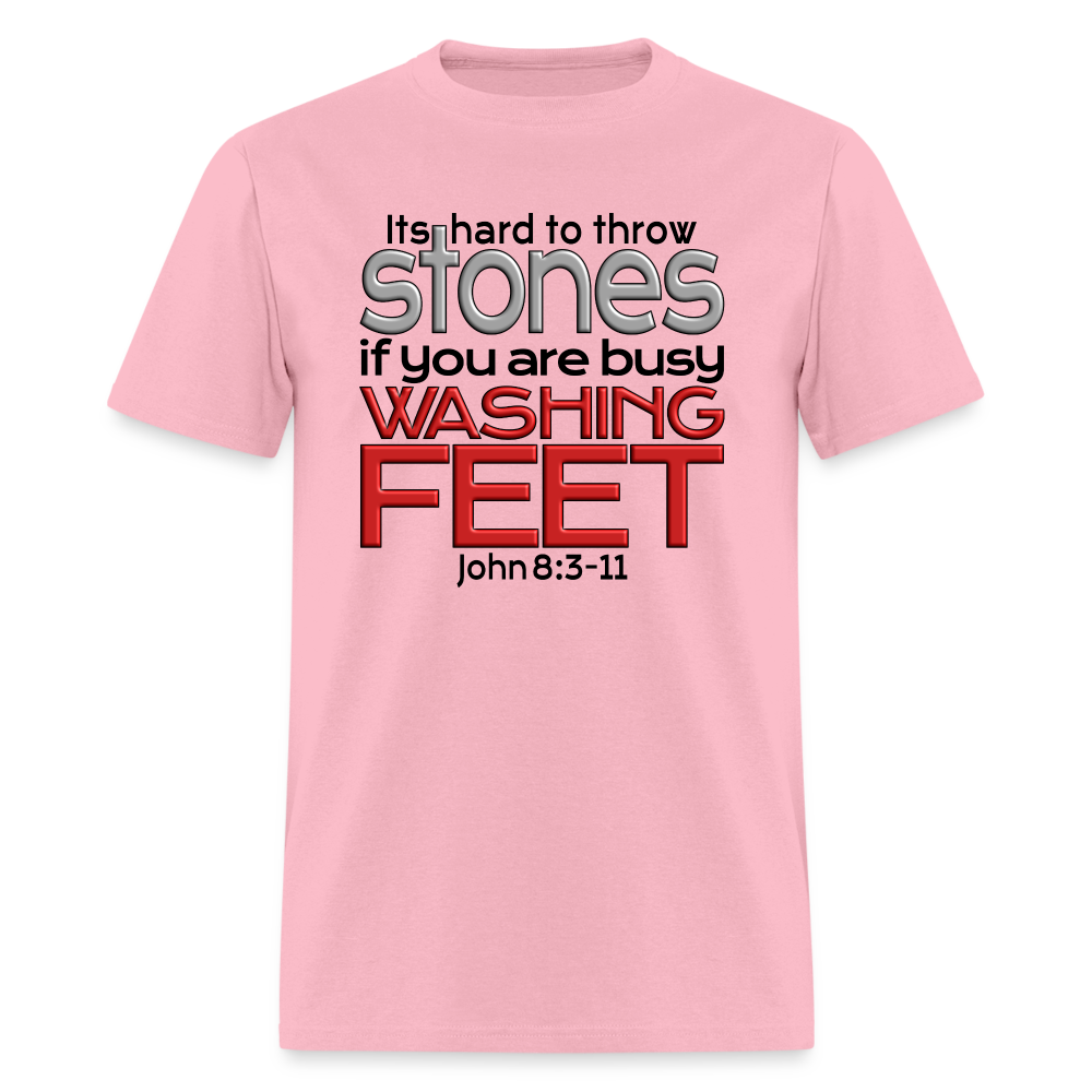 Throwing Stones or Washing Feet - pink