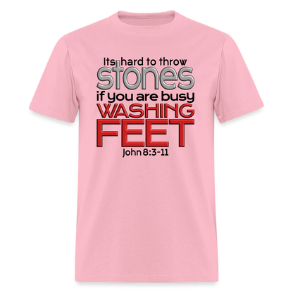 Throwing Stones or Washing Feet - pink
