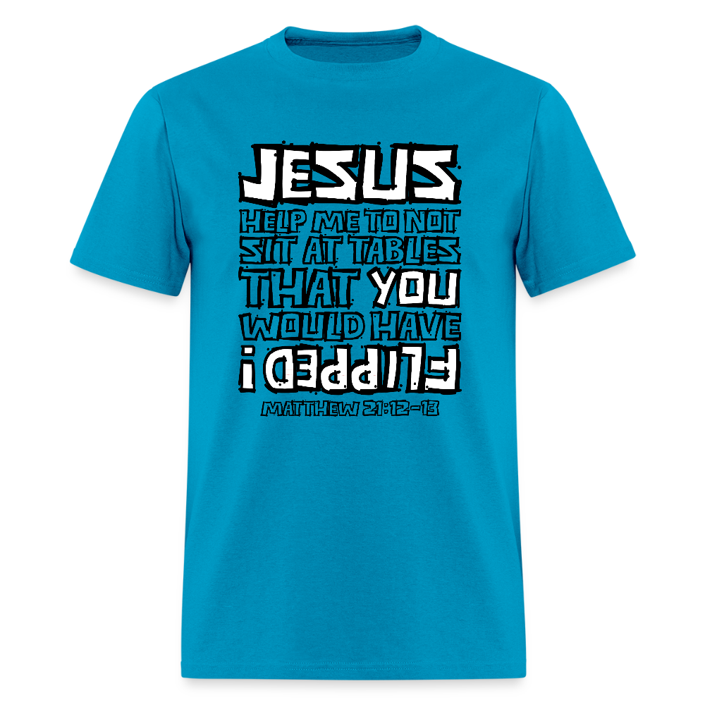Jesus Flipped - turquoise