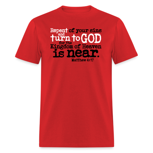 Repent and Turn to God - red