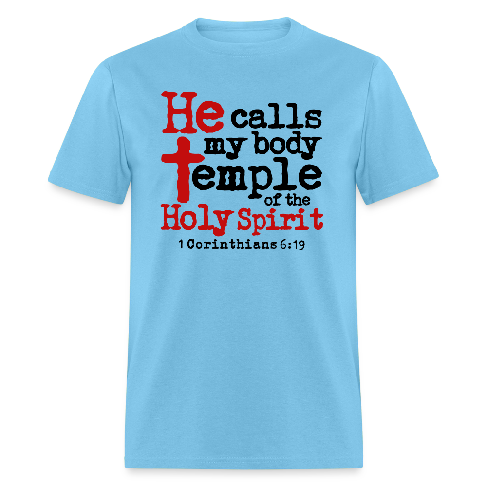 He Calls My Body Temple - aquatic blue