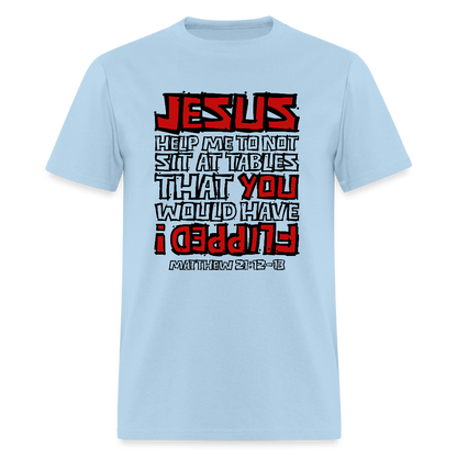Jesus Flipped - powder blue