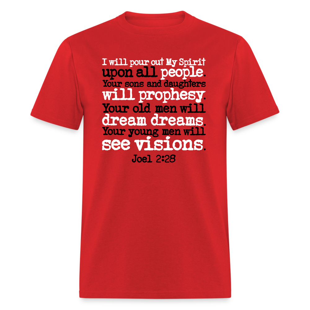I Will Pour Out My Spirit - red