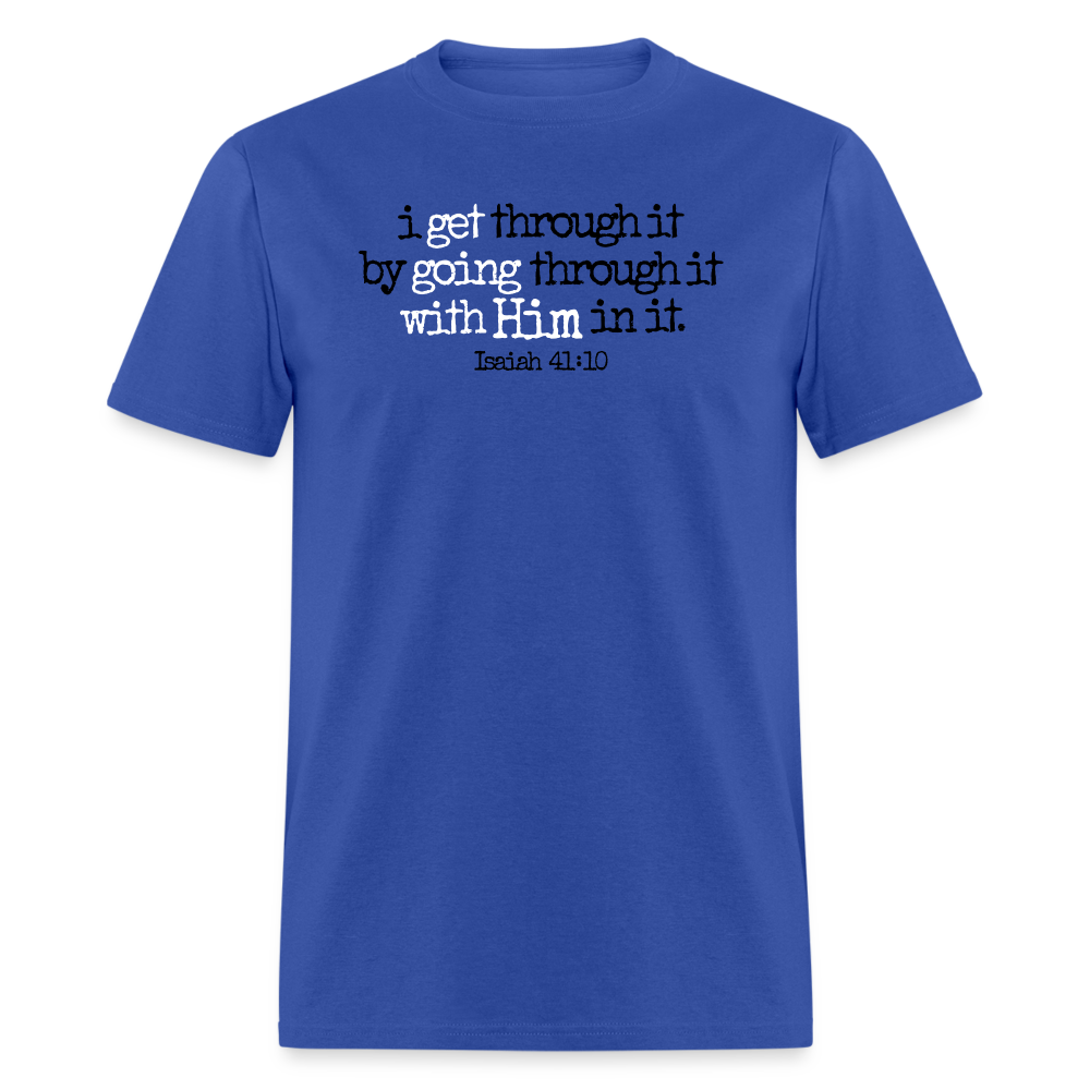 Get Going With Him - royal blue