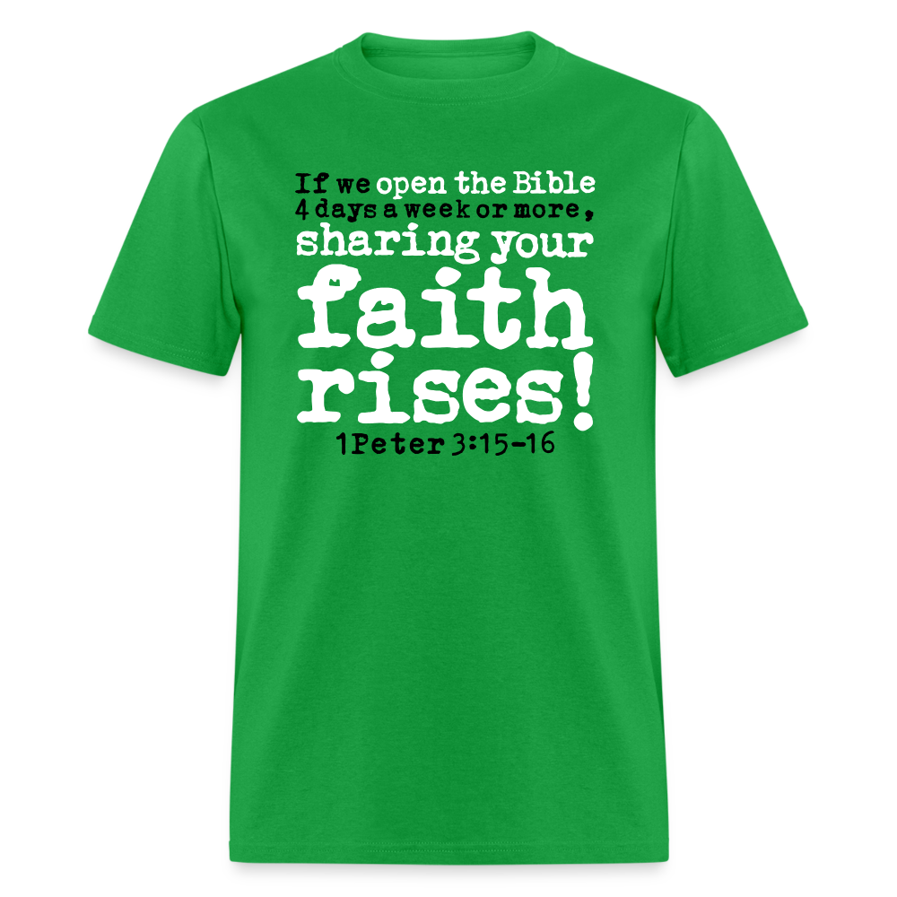 Open Bible Sharing Faith Rises - bright green