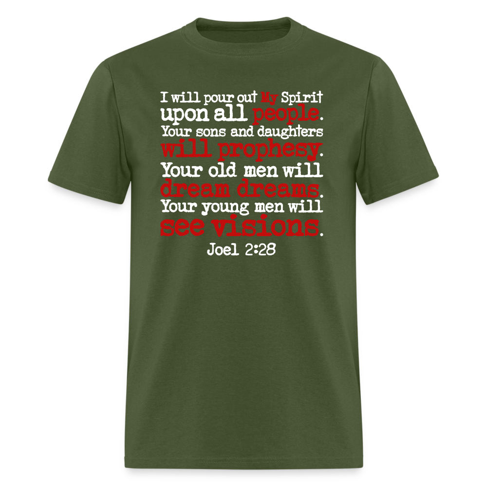 I Will Pour Out My Spirit - military green
