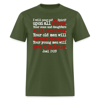 I Will Pour Out My Spirit - military green
