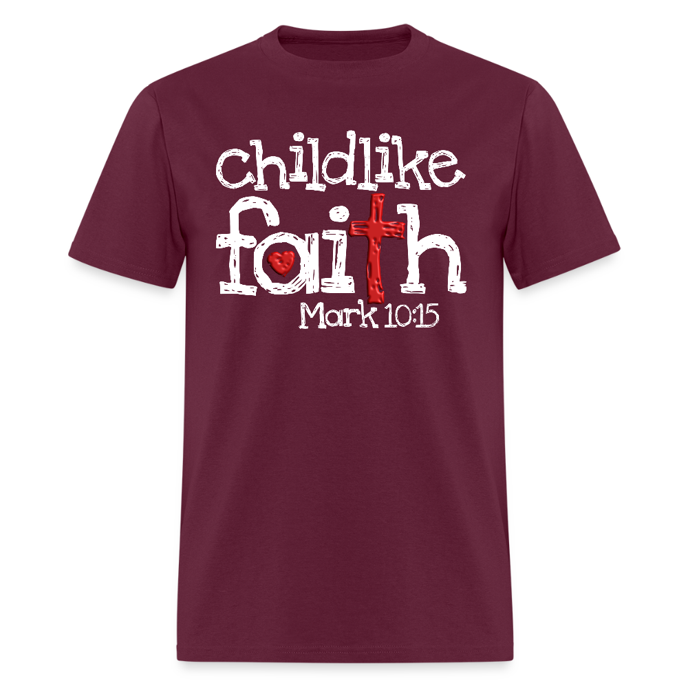 Childlike Faith - burgundy