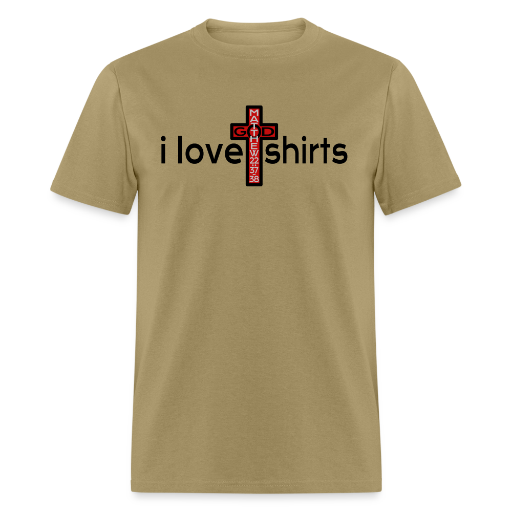 I Love T Shirts - khaki