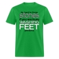 Throwing Stones or Washing Feet - bright green